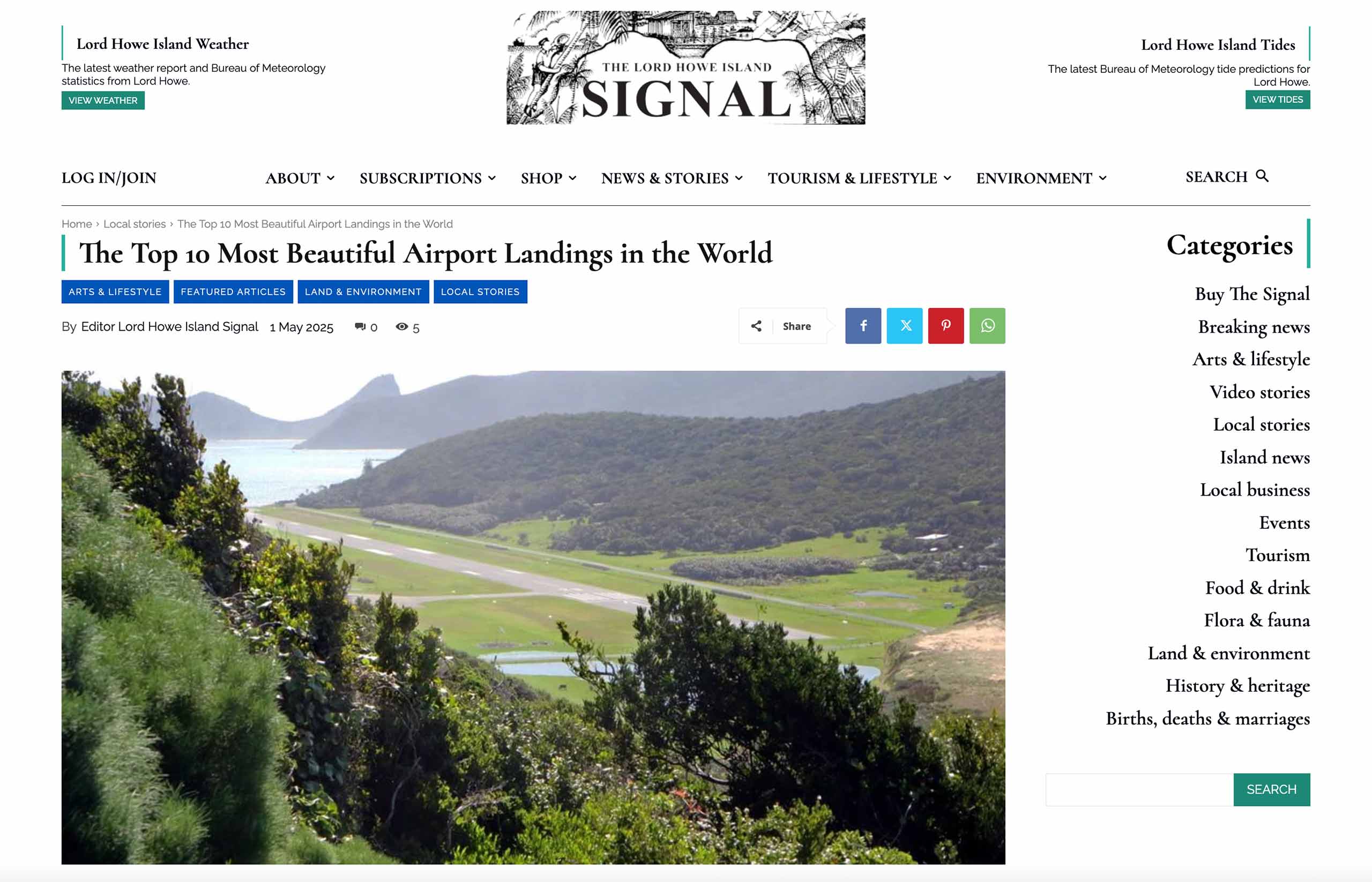 Lord Howe Island Signal